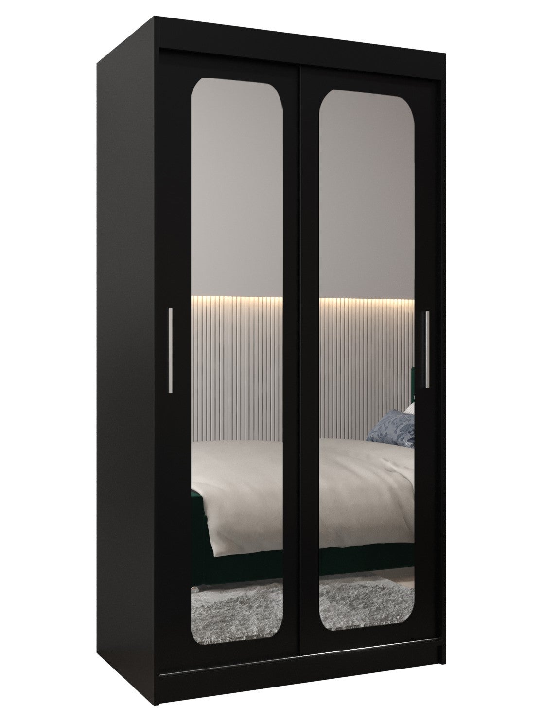 Szafa przesuwna garderoba PROMO T3 100 x 62 x 200 cm Czarny - Abiks Meble
