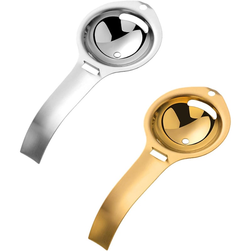 2-częściowy separator białek jaj, narzędzia kuchenne, narzędzia ze stali nierdzewnej, narzędzia do filtrowania płynu jajecznego, akcesoria kuchenne