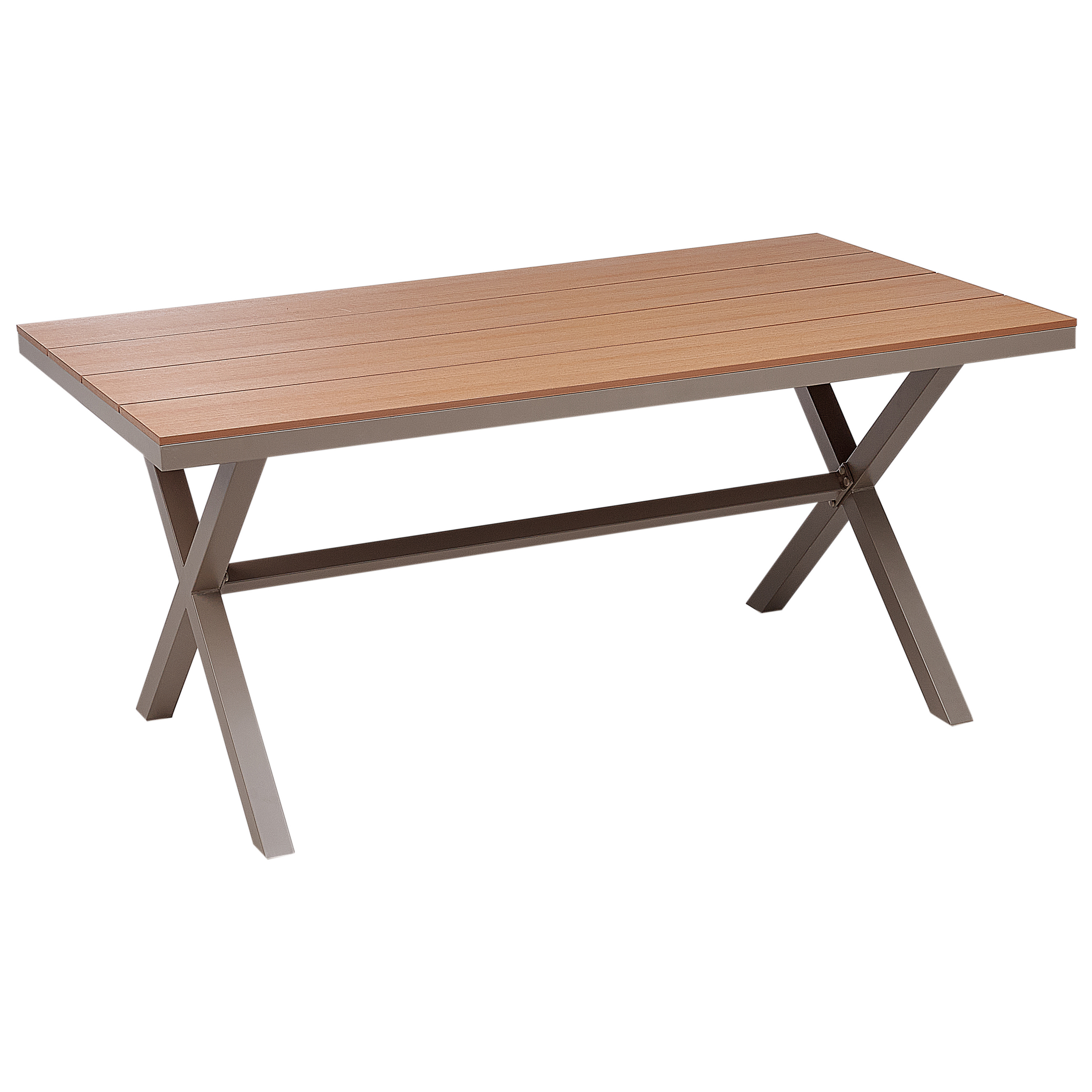 Masă dining de exterior TIANO 160 cm 90 cm Metal Taupe