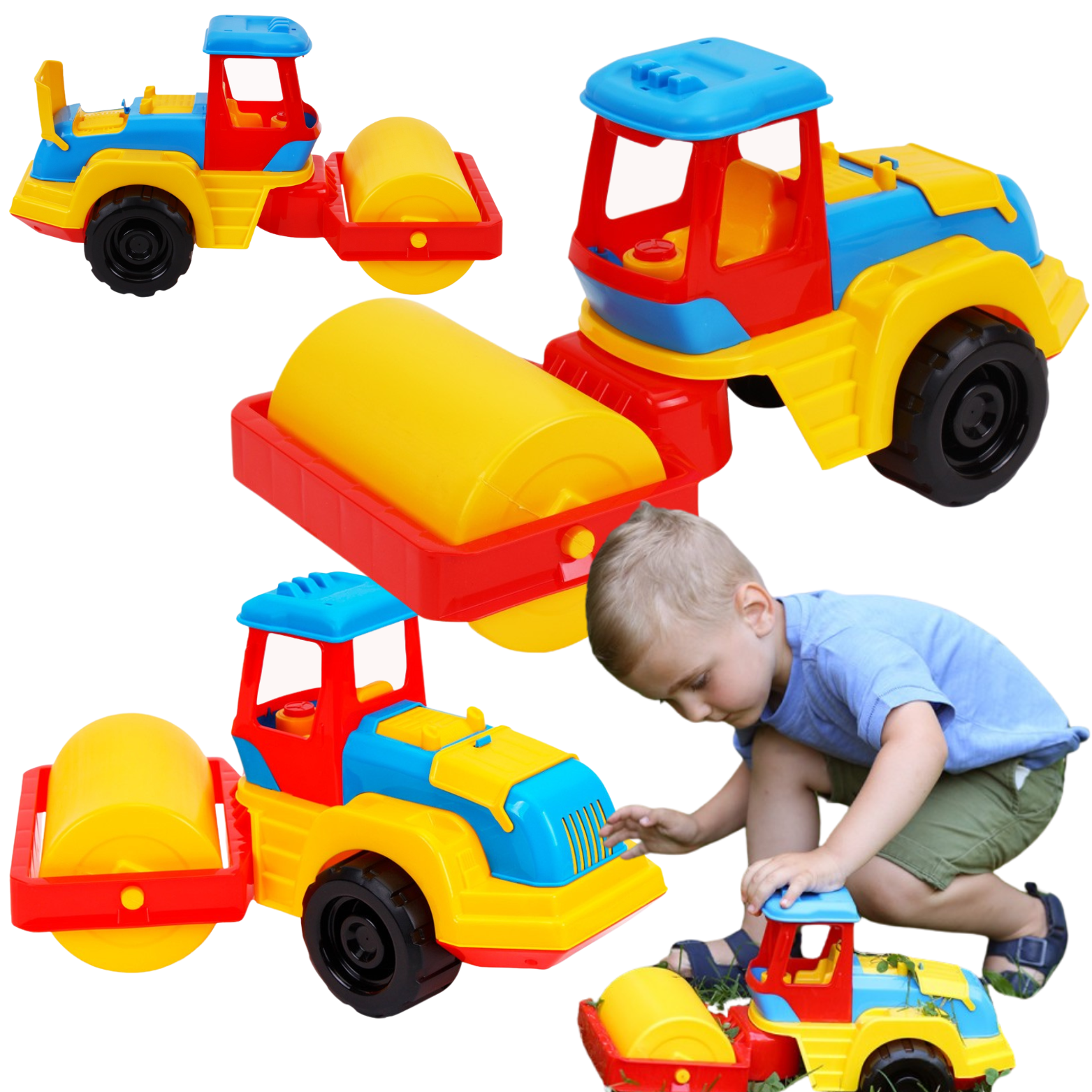 Traktor Walec Dla Dzieci Auto Budowlane 8010