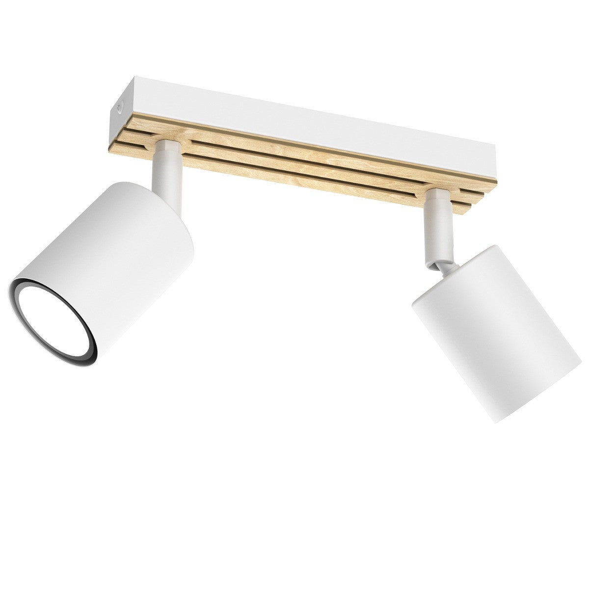 Reflektor sufitowy spot natynkowy Terra listwa biały jasne drewno 2xGU10x8W wym: 15,5 x 20 x 5,5 cm metal Luminex