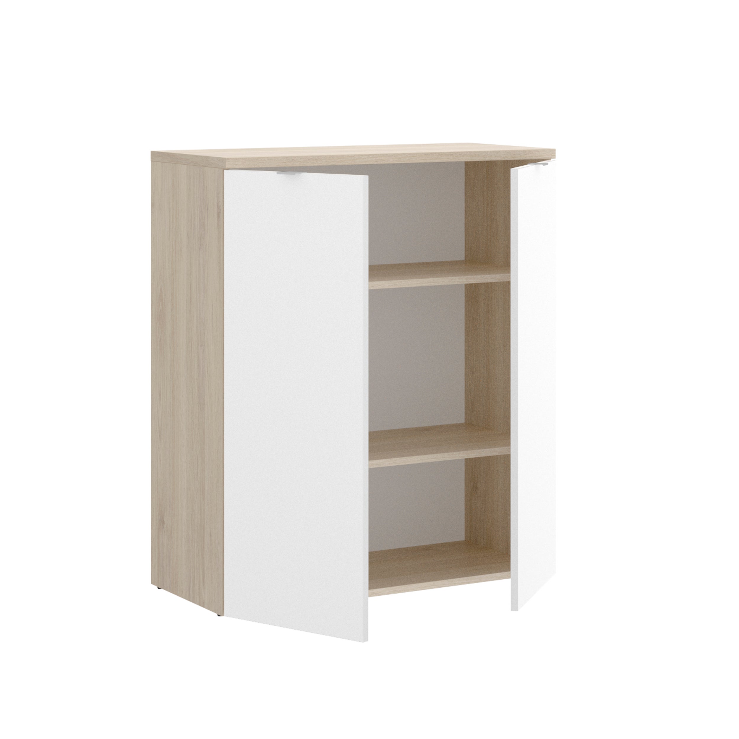 Armoire 2 portes Rox White - Natural Oak 96 A X 79 AN X 40 P - 3