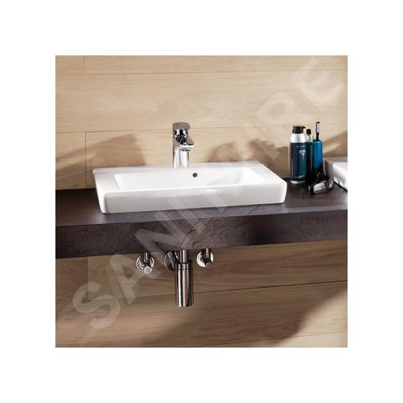 Villeroy & Boch Subway 2.0 lave-mains, 1 trou pour robinet, avec trop-plein, dessous poncé, 500x400mm, 73155G01, Farbe: Blanc - 3