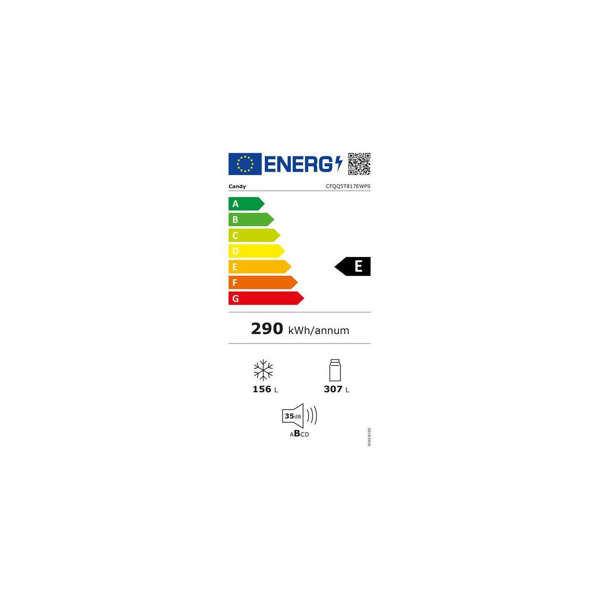 Candy CFQQ5T817EWPS frigo américain Pose libre 463 L E Argent - 7