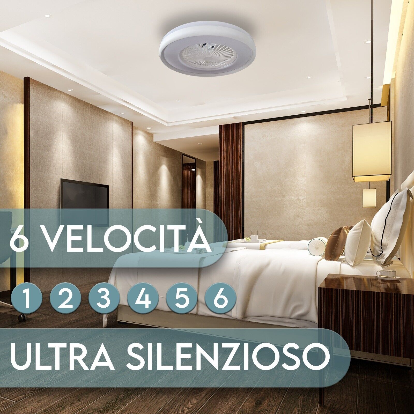 Ventilatore A Soffitto Con Luce In Stile Vintage, 7 Pale In Corda Di Canapa, Telecomando, 6 Velocità, Reversibile, Per Camera E Soggiorno