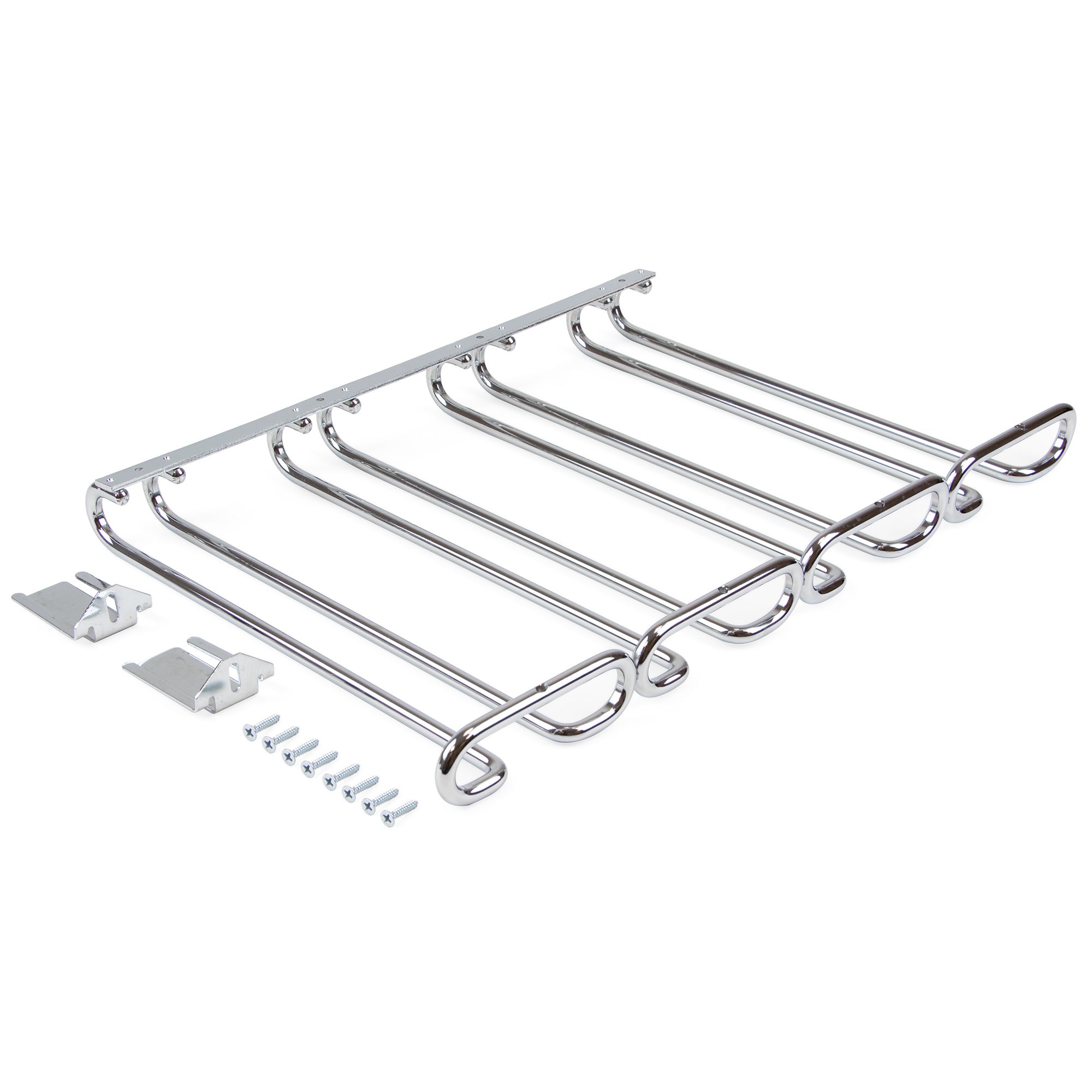 RobLux Portabicchieri da vino sotto l'armadio Portabicchieri, portabottiglie per bicchieri da vino Portabicchieri in filo metallico Portabicchieri per armadio Cucina Bar Ristorante