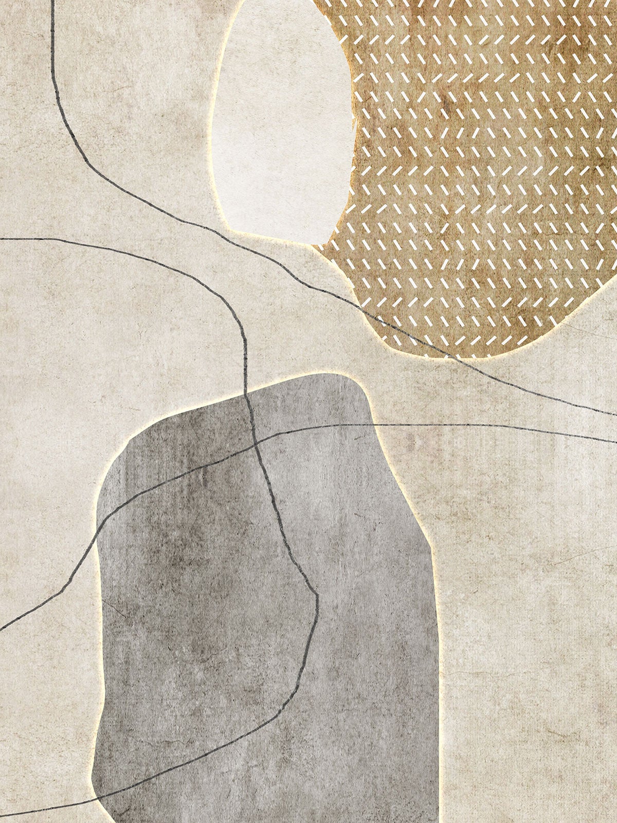 Póster decorativo de pared - Formas Diseño-Borde Blanco - 21x29,7 cm - 4