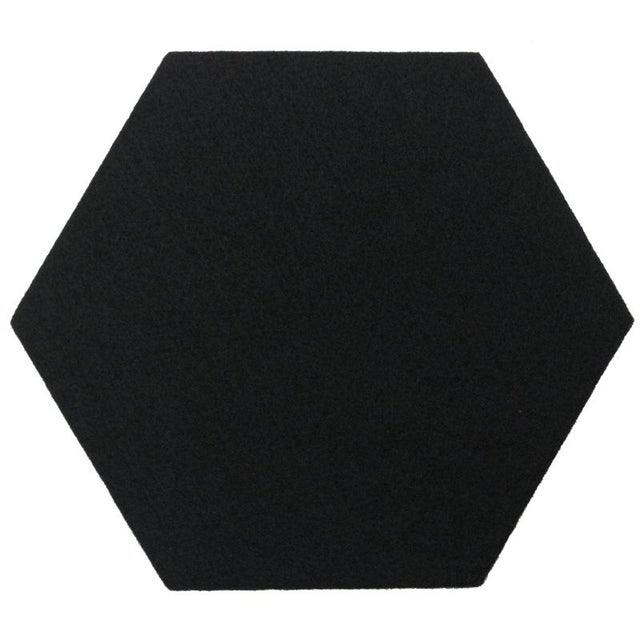 Heksagon filcowo-korkowy 15x17 cm panel dekoracyjny czarny