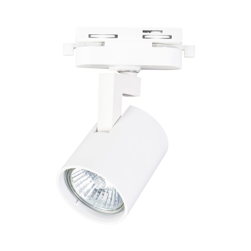 Reflektor szynowy GU10 LED 1-fazowy Ø55mm regulowany aluminiowy biały XUDO
