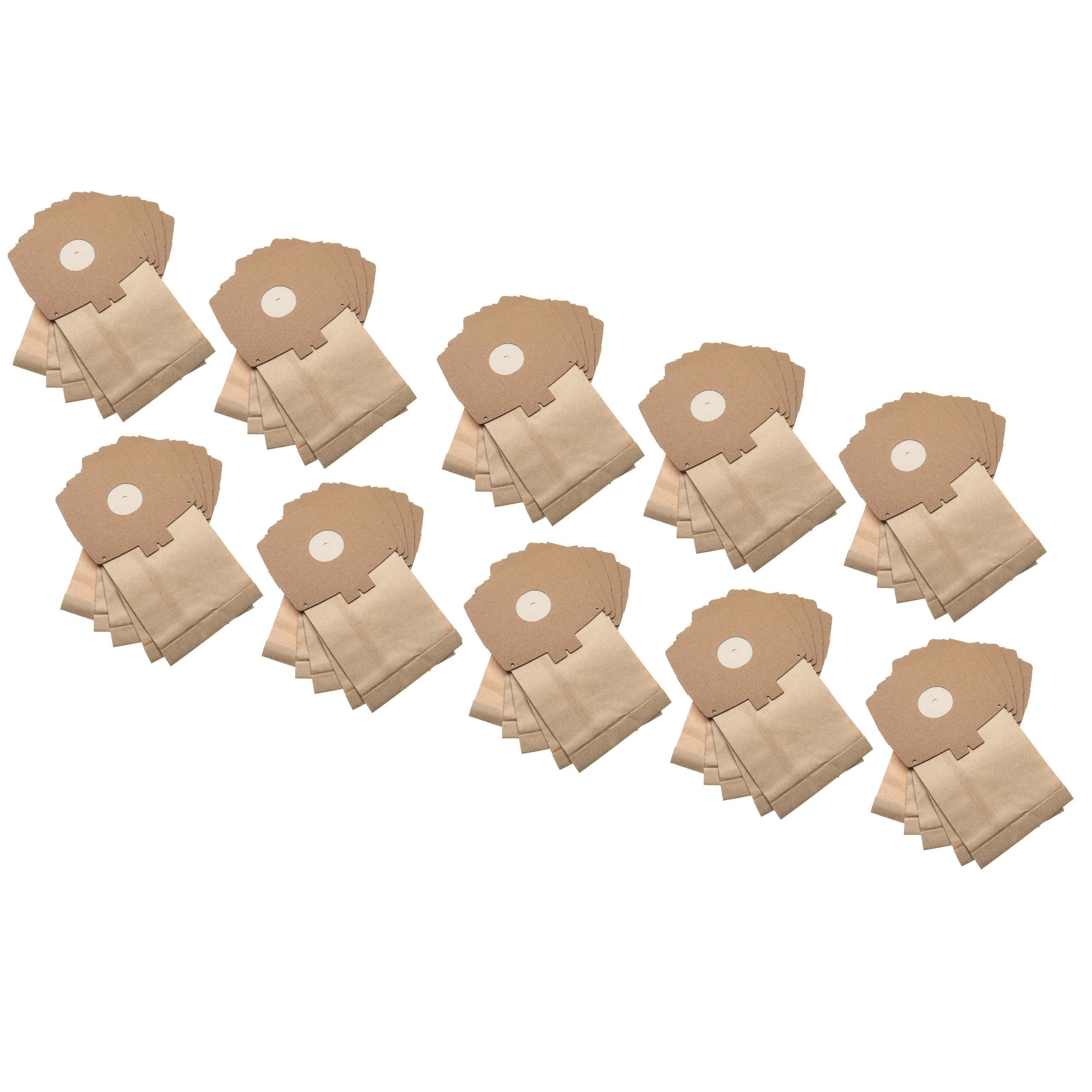 vhbw 50x Sacs compatible avec Volta U360, U360S aspirateur - 26,25cm x 15,15cm marron - 3