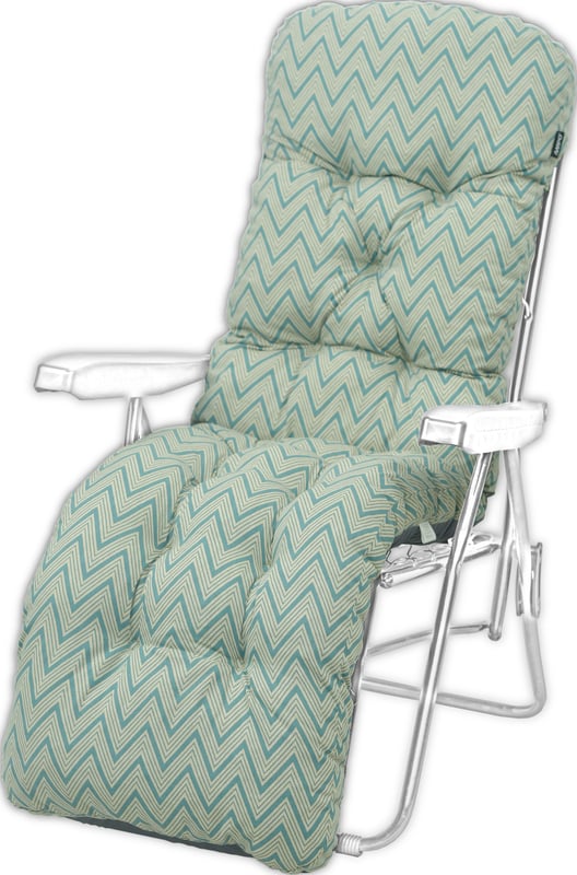 Poduszka ogrodowa na leżak z podnóżkiem AMPO beżowy niebieski 1 szt.