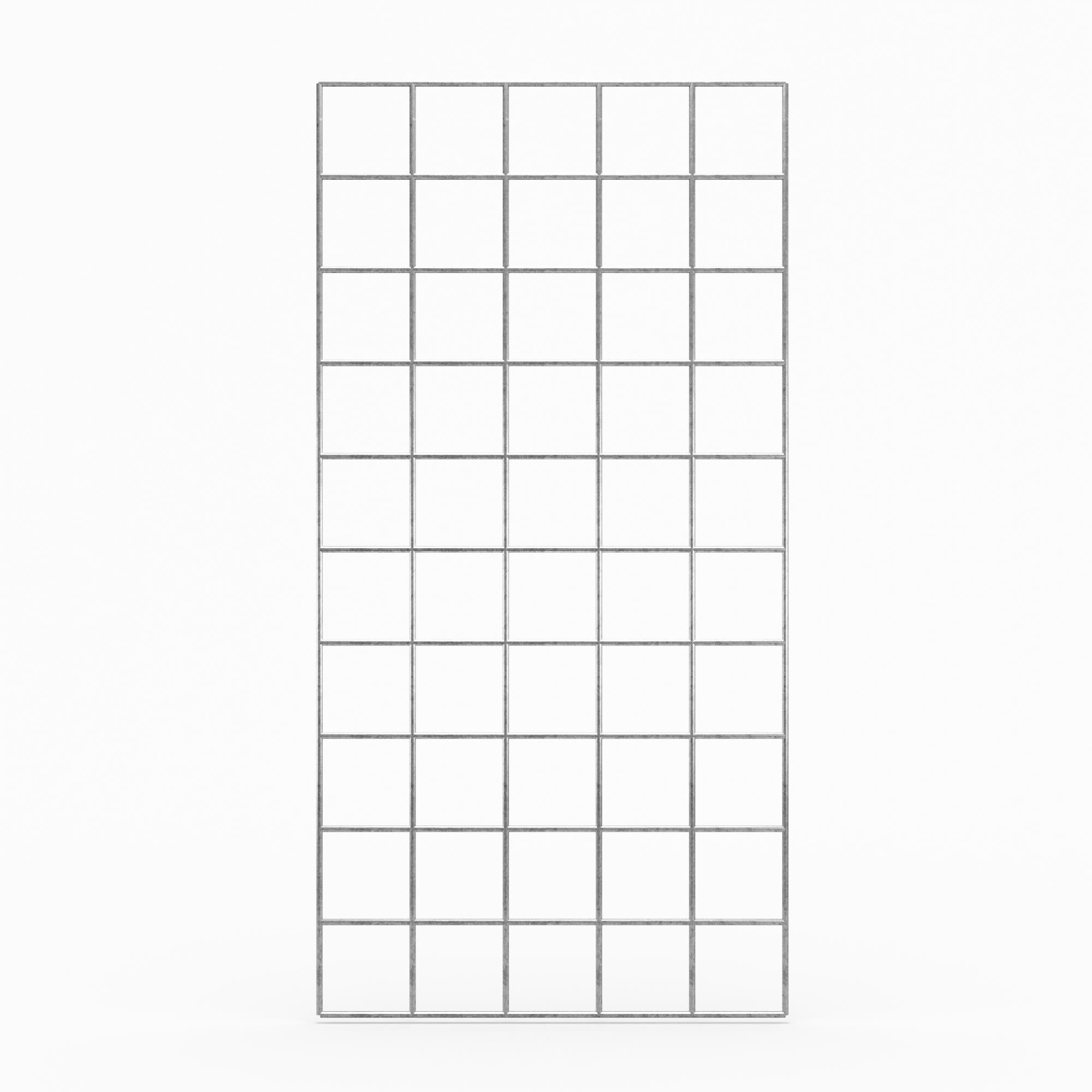 Grille de gabion en acier galvanisé robuste, mailles 10 x 10cm, idéale pour murs ou décor de jardin. - Dimensions: 100x50cm - 2