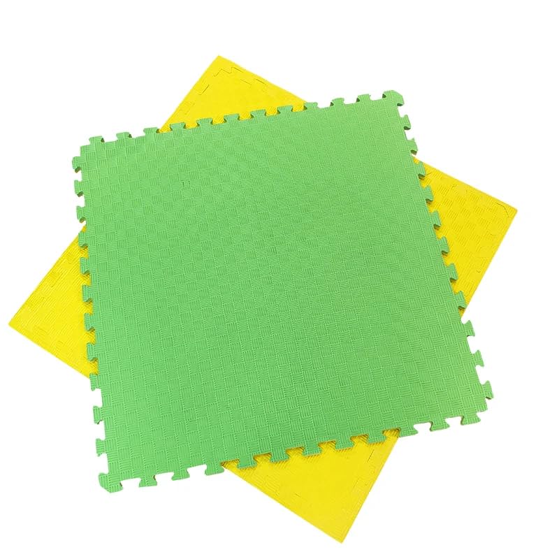 Artatami® Tatami Puzzle 1x1x20 mm Verde - Amarelo Pacote Econômico [24 Unidades] Artes Marciais. Caratê, Judô e Taekwondo, Espuma EVA. Antiderrapante. - 2
