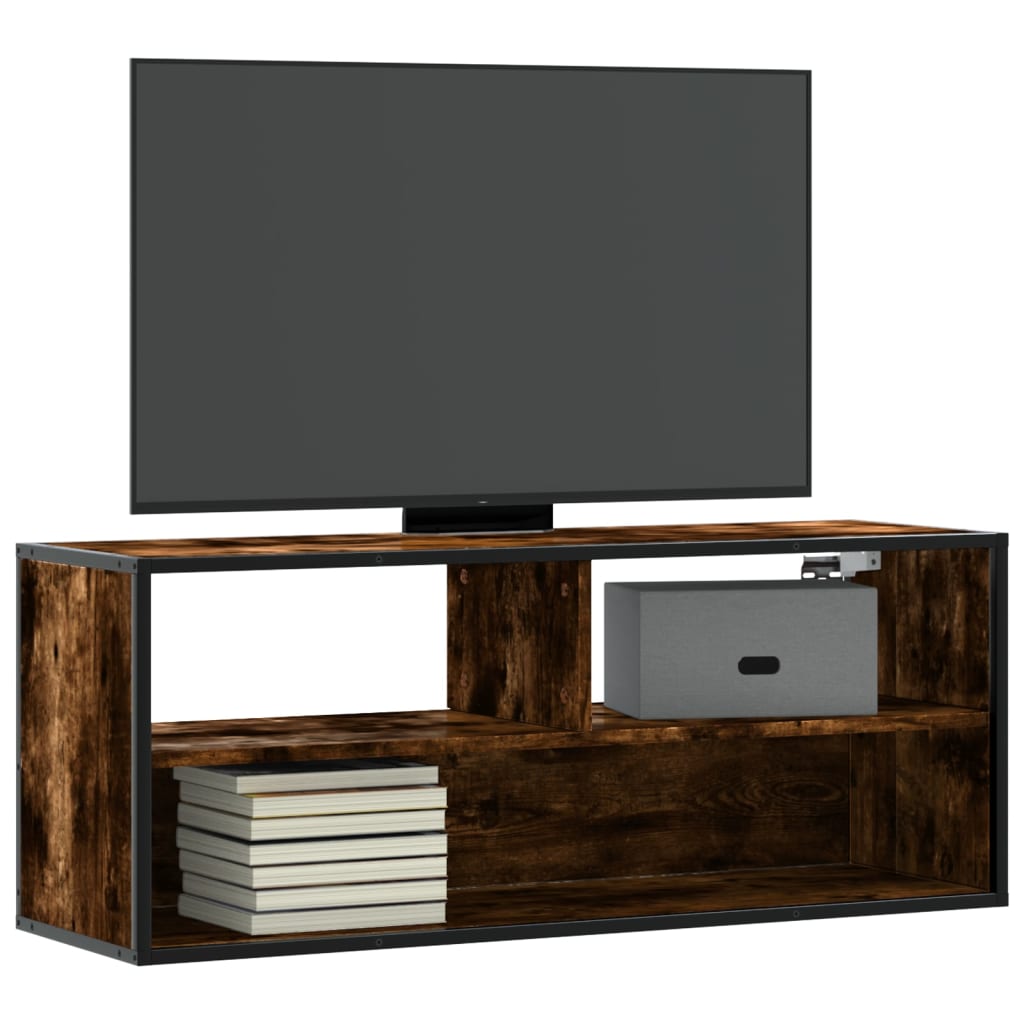 Szafka pod telewizor, przydymiony dąb, 100x31x39,5 cm vidaXL