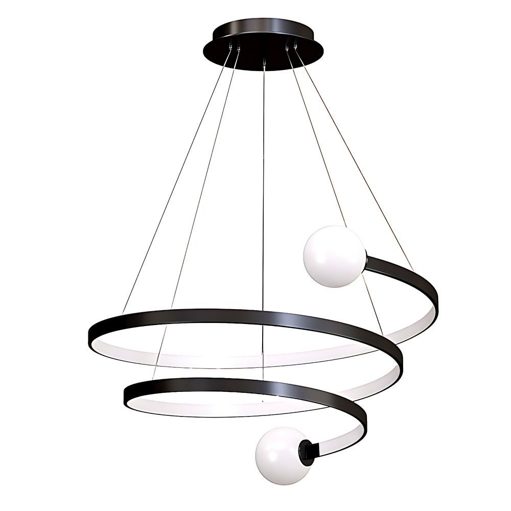 Lampa Sufitowa Wisząca Toolight Lhj029-Cp Czarna Czarny Led
