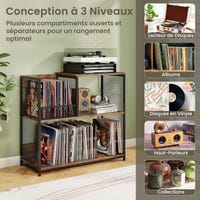 support de platine vinyle, blanc, pouvant contenir jusqu'à 160 albums, meuble de rangement pour vinyles de style -century avec pieds en bois , support de platine vinyle avec étagère de présentation pour support de platine vinyle, blanc, pouvant contenir jusqu'à 160 albums, meuble de rangement pour vinyles de style -century avec pieds en bois , support de platine vinyle avec étagère de présentation pour