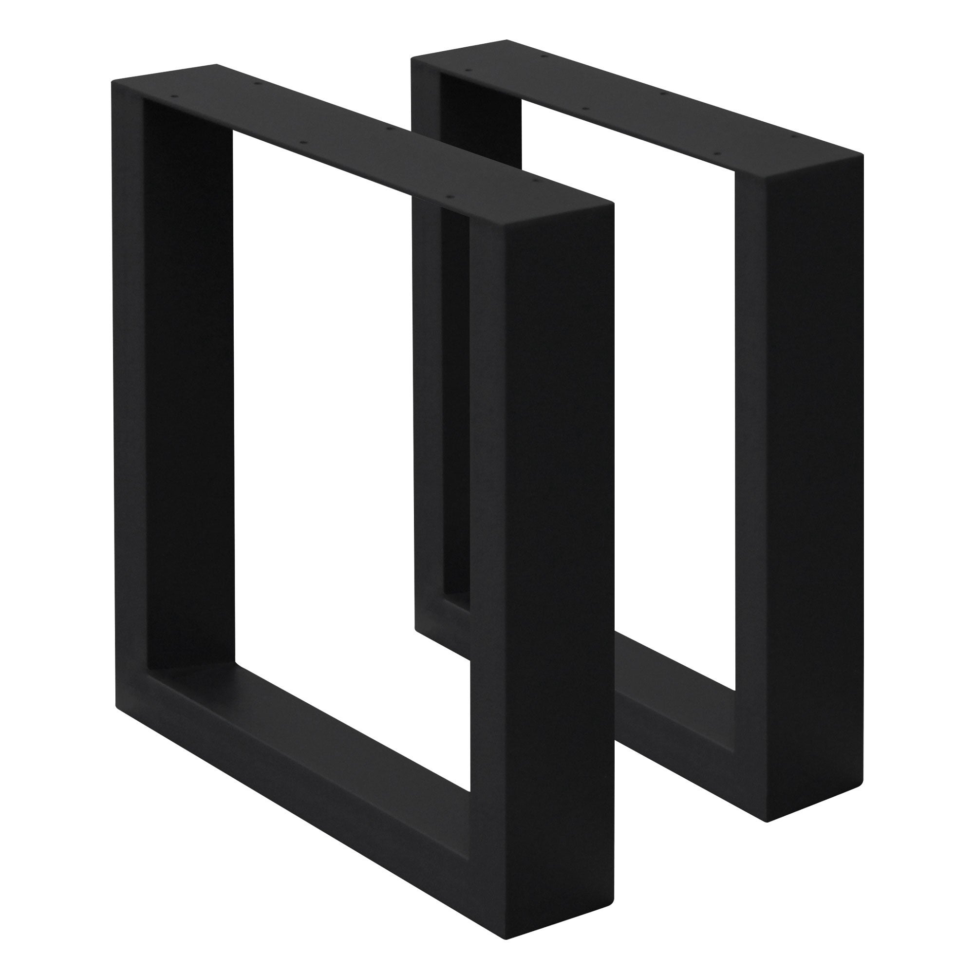 Pied De Banc D'Assise Profil Carré 30x43cm Noir WilTec - Charge 120kg - Neuf