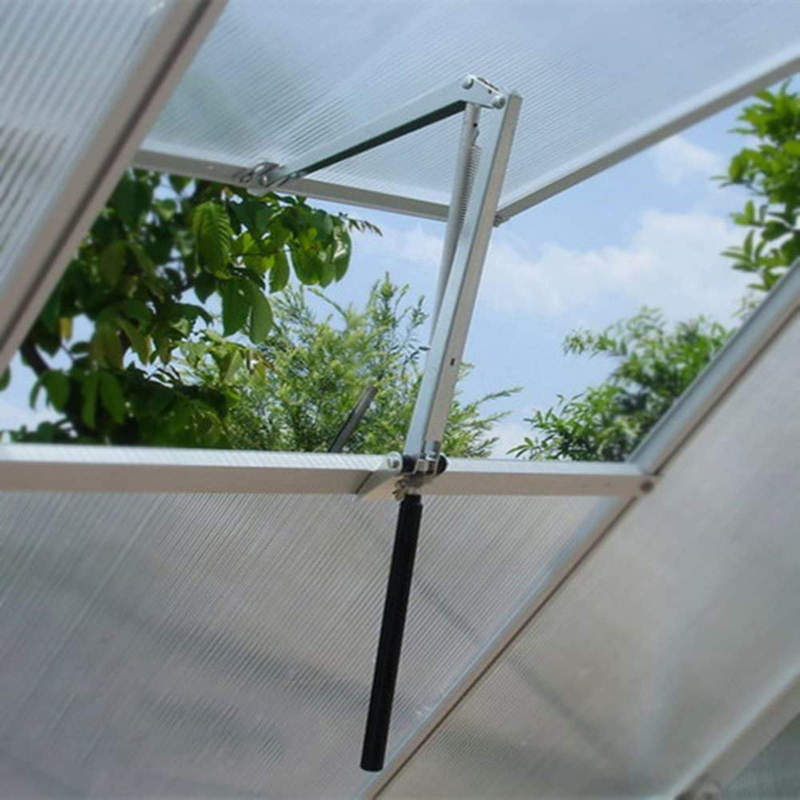 Kit d'ouverture automatique de fenêtre de serre, 4 pièces,cylindre de remplacement sensible à la chaleur solaire, ouvre-évent de toit, double ressort - 8