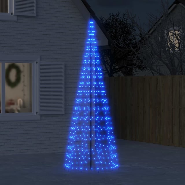 Maison Exclusive - Albero di Natale a LED su Asta della Bandiera 550 LED Blu 300cm