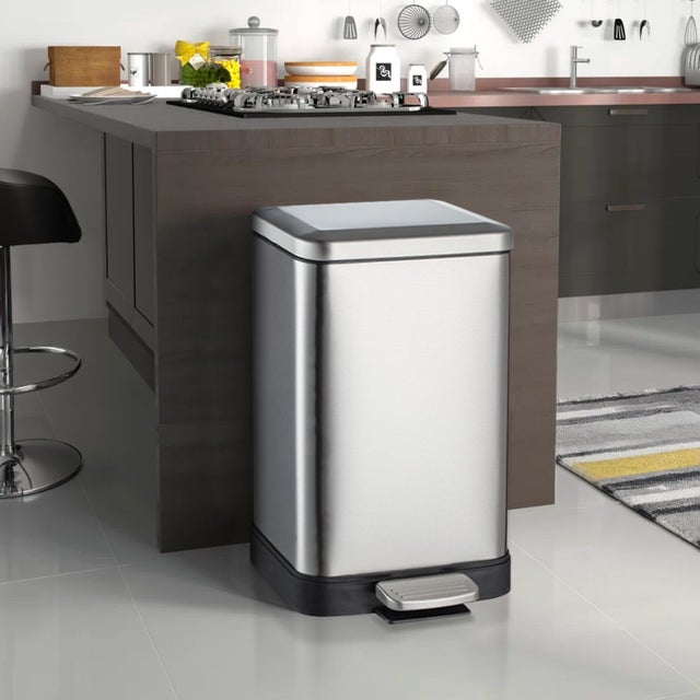 Pattumiera a pedale 30 litri spazzatura cucina acciaio design Kleen