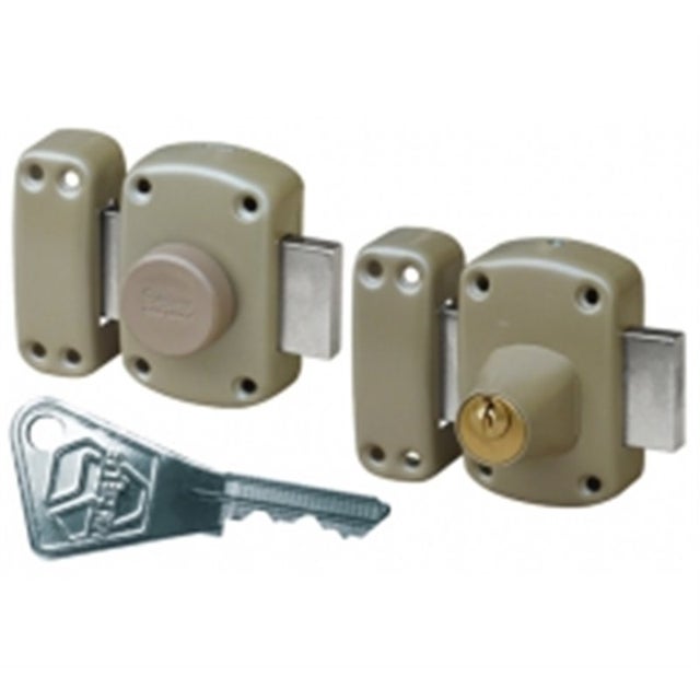 Verrou à double cylindre 45mm (porte bois,métal,PVC) Vachette