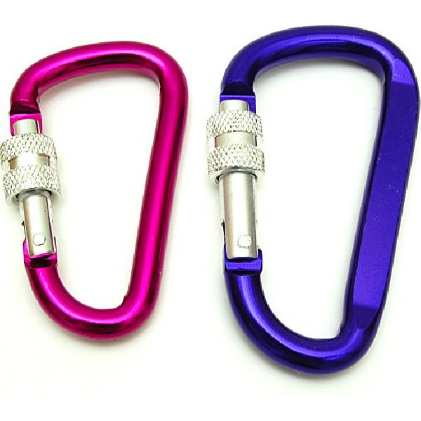 Cao 2 Moschettoni Di Sicurezza Dural Color Blu, 73 Mm X 7 Mm, Per Attaccare Borracce, Chiavi E Coltelli
