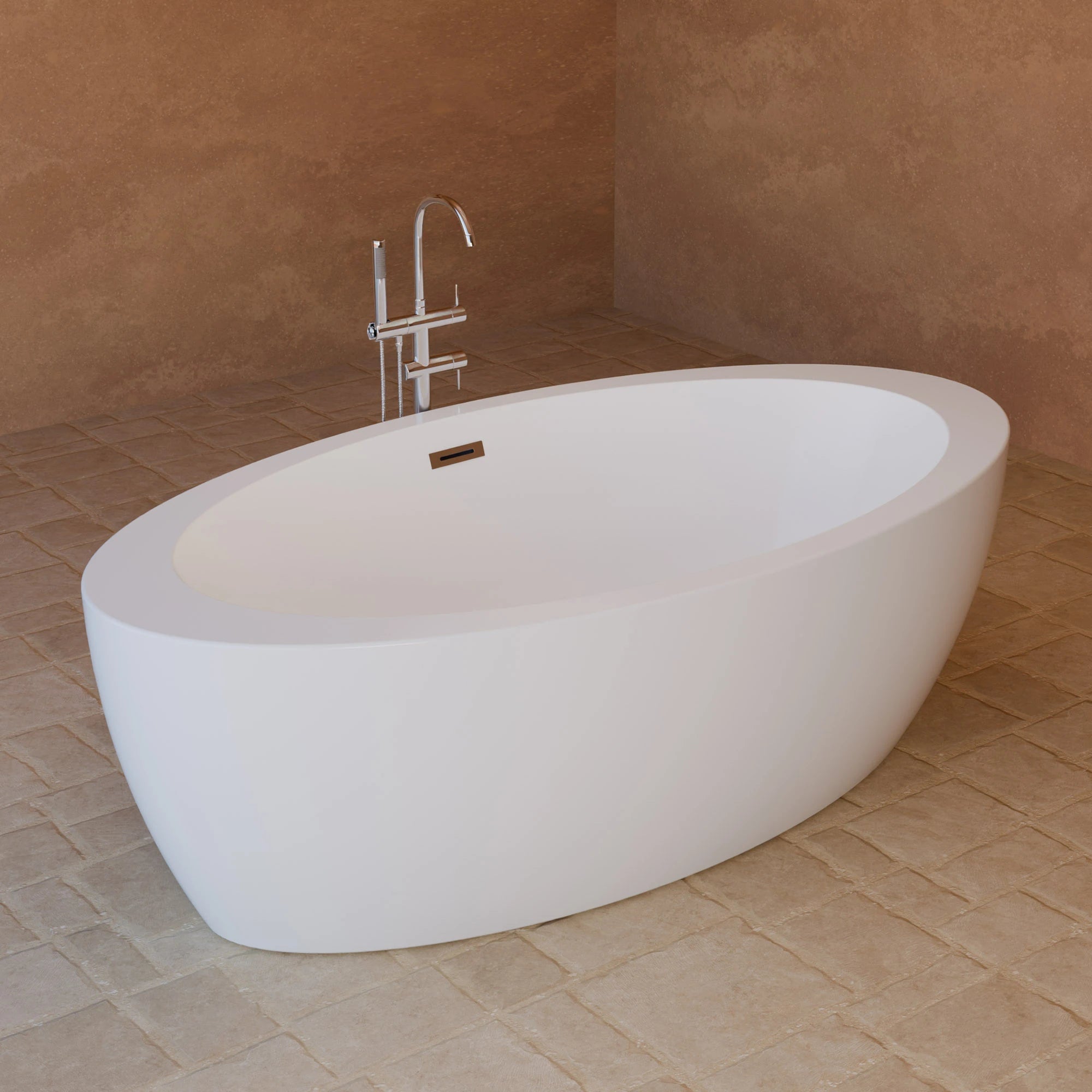 Baignoire Ilot Pearl 180 blanche 180 x95 x58 cm, by SPALINA - 6