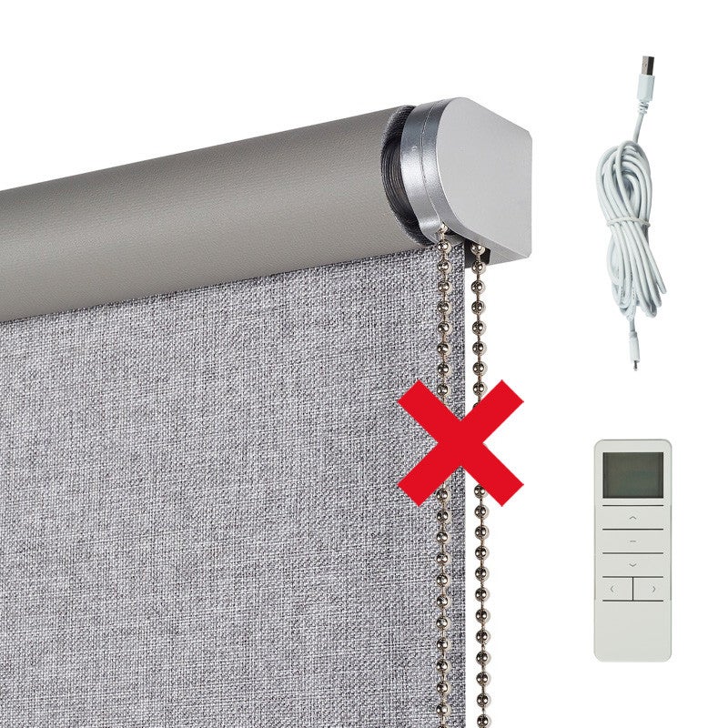 Store enrouleur motorisé Occultant DREAM Texture Gris 100X250 - 2