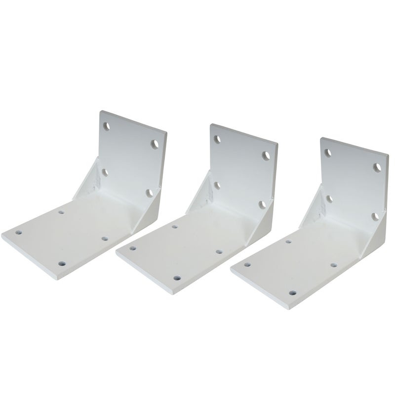 Zestaw 3 adapterów sufitowych do markiz kasetonowych T124, uchwyt do montażu sufitowego ~ biały