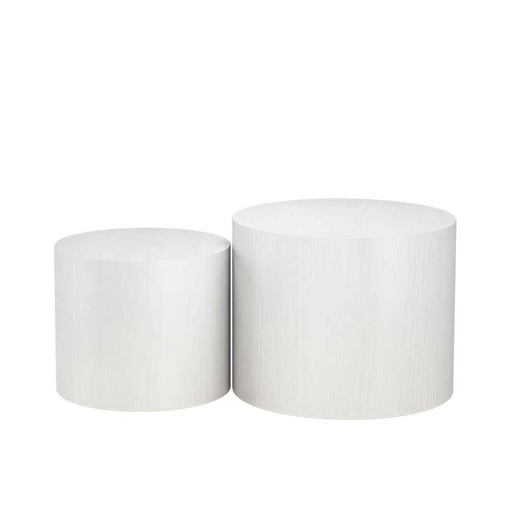 Vicco Zestaw stolików kawowych Giva, Biały, 48 x 48 cm