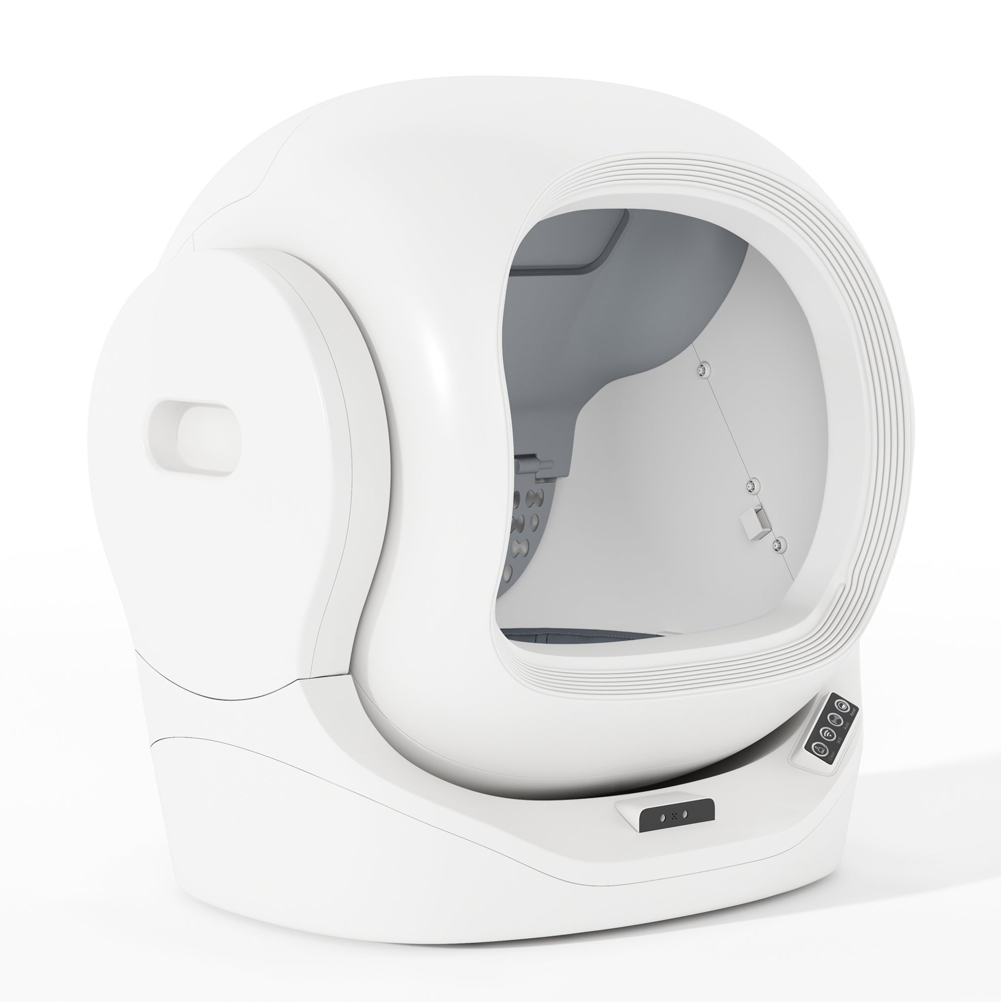 Caixa de areia automática para gato 51.5x45.5x56.5 cm autolimpante, controlo por aplicação ABS e PC branco - 5