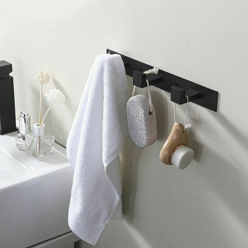 Appendiabiti Da Parete In Acciaio Inox 304 Con 4 Ganci – Portaoggetti Rustico Grigio Per Bagno, Cucina E Ingresso – Portata 8,2 Kg – Facile Installazione