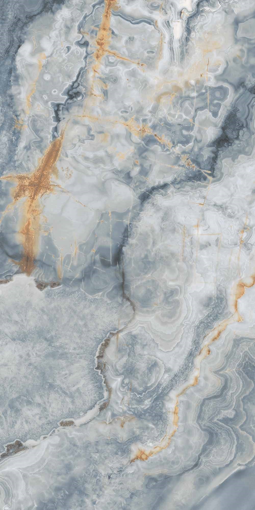 Carrelage sol / mur effet marbre bleu ONYX AGATE BLUE l.60 x L.120 cm Brillant LIMCARO - 4