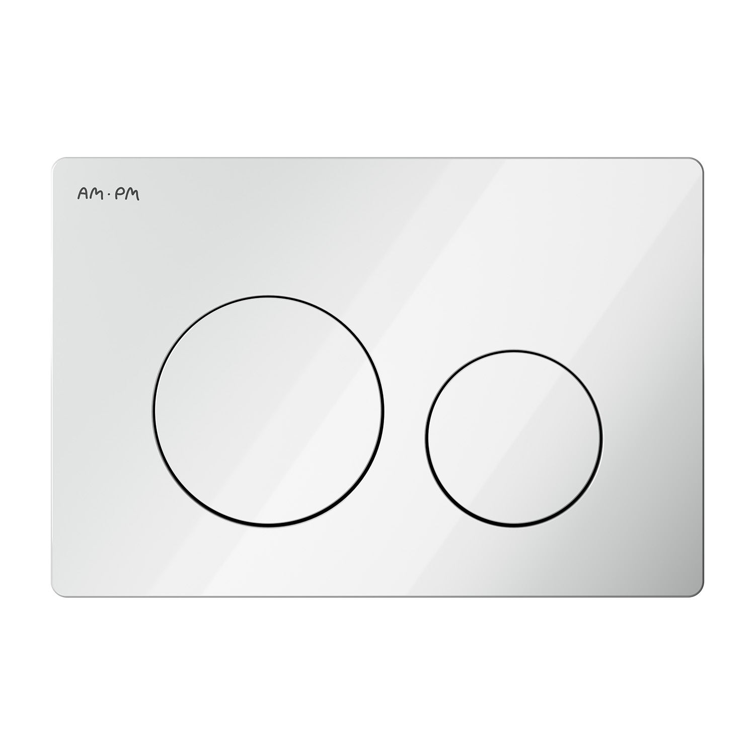 Pack WC suspendu bâti mural et cuvette Plaque Round Blanche Pack WC Bati-support AM.PM X-Joy S - 7