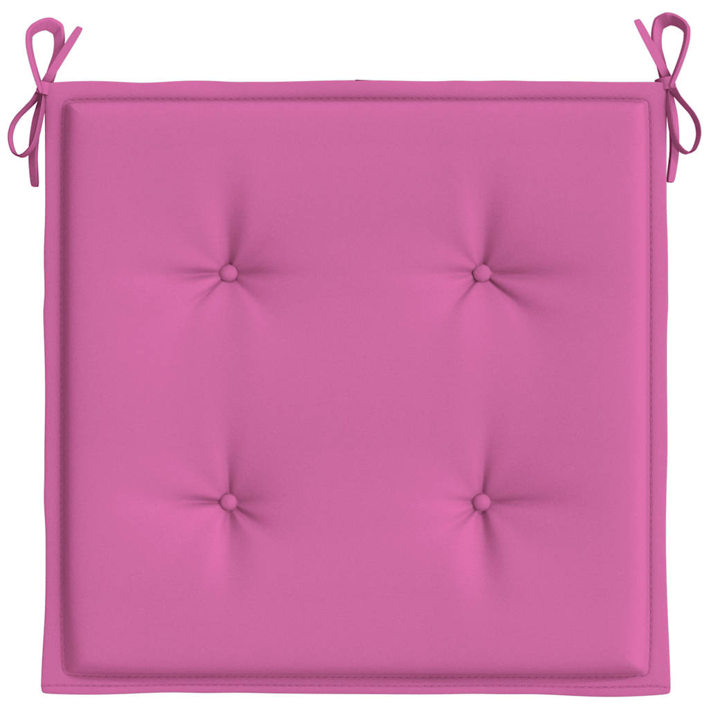 Coussins de chaise de jardin lot de 4 rose 40x40x3 cm - 6