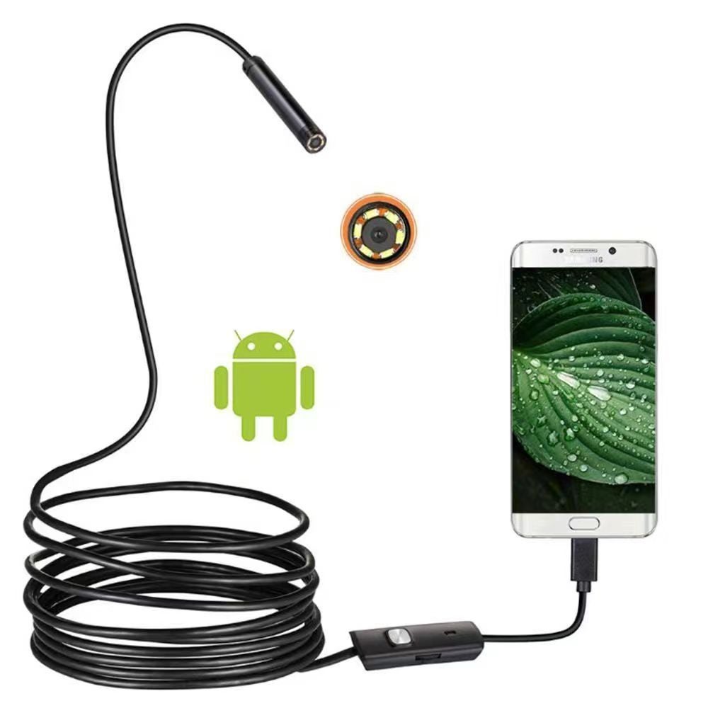 Endoskop USB do telefonów z systemem Android z kamerą. Przemysłowy endoskop. Średnica sondy: 8 mm. Długość sondy: 10 metrów.