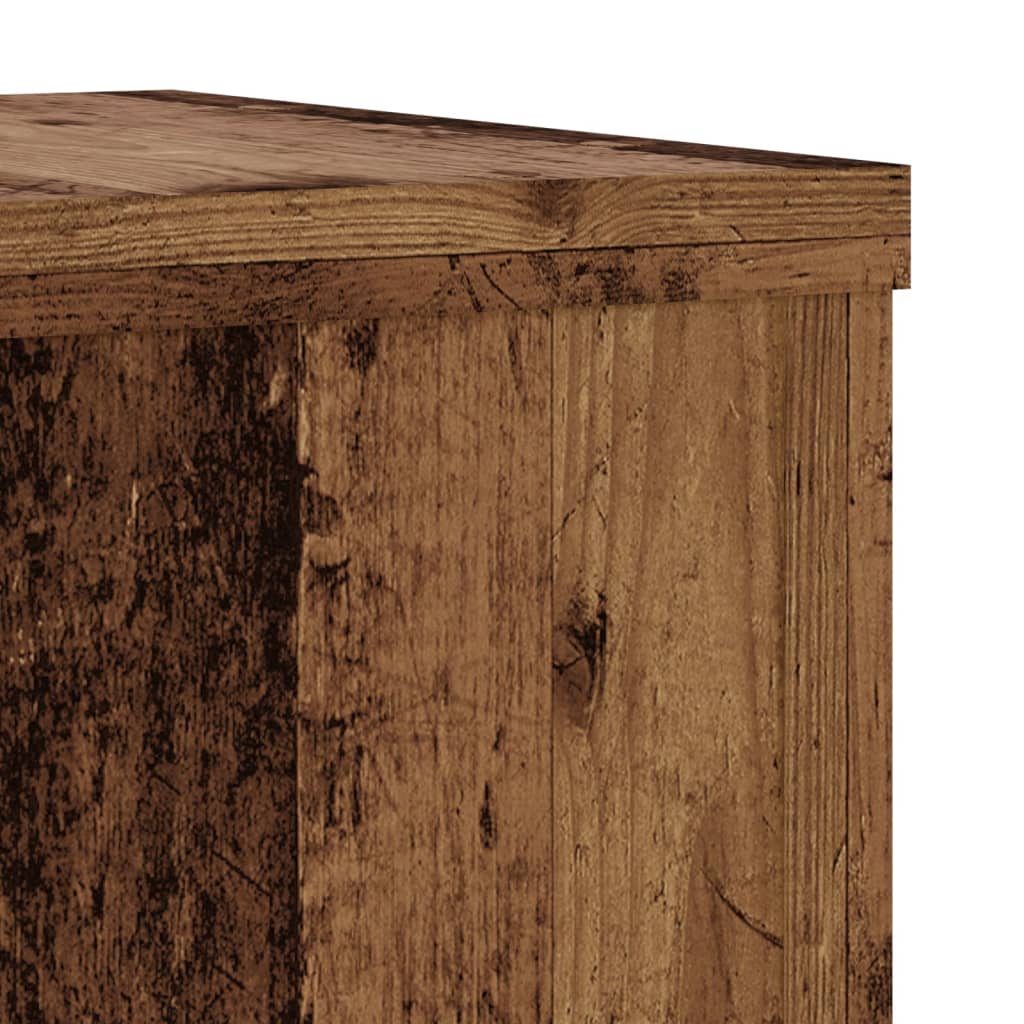 Supports pour plantes 2 pièces bois vieilli en panneau de bois - 7