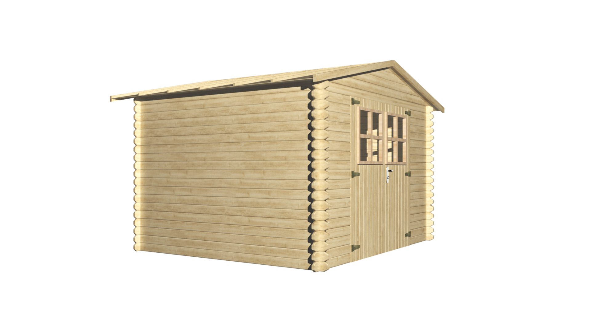 Abri de jardin en bois brut, ep 19mm, surface utile 7.62m² INT019 / INEKSA - 8