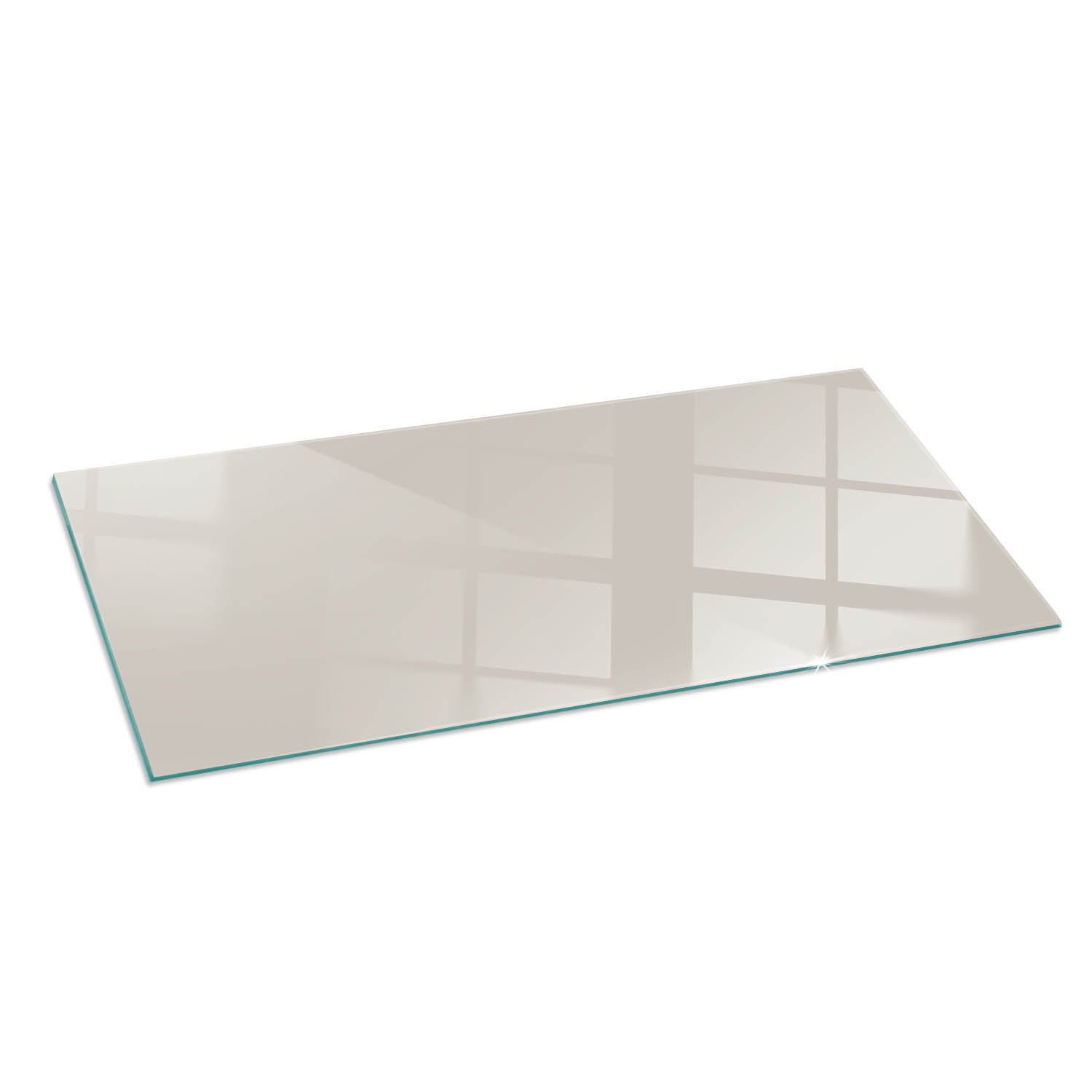 Szkło hartowane na podłogę pod kominek - 125x50 cm - Kolor Jasnokremowy - TULUP