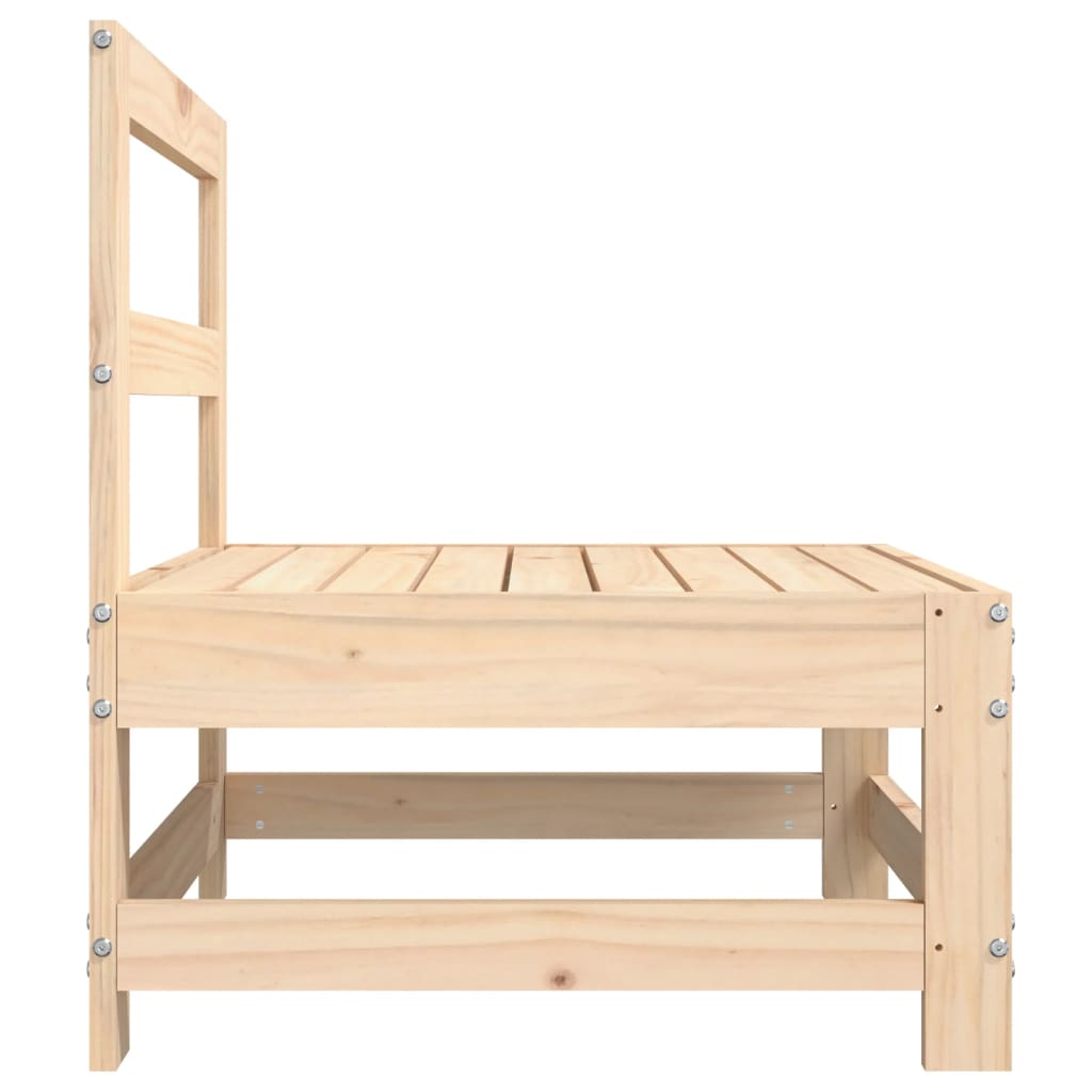 Canapé central de jardin，Canapé d'extérieur，Sofa de jardin bois de pin massif CFW598527 - 4