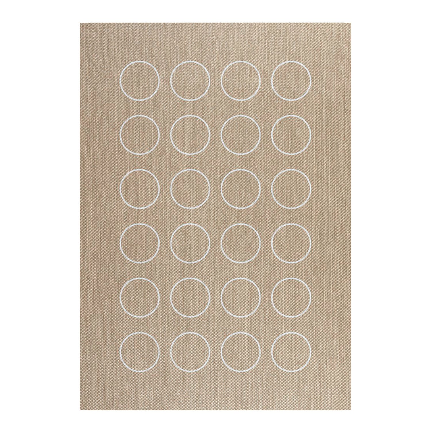 Dywan winylowy Premium najwyższej jakości, dywan do pokoju, zmywalny, antypoślizgowy i wytrzymały, Białe Kropki 80x150 cm