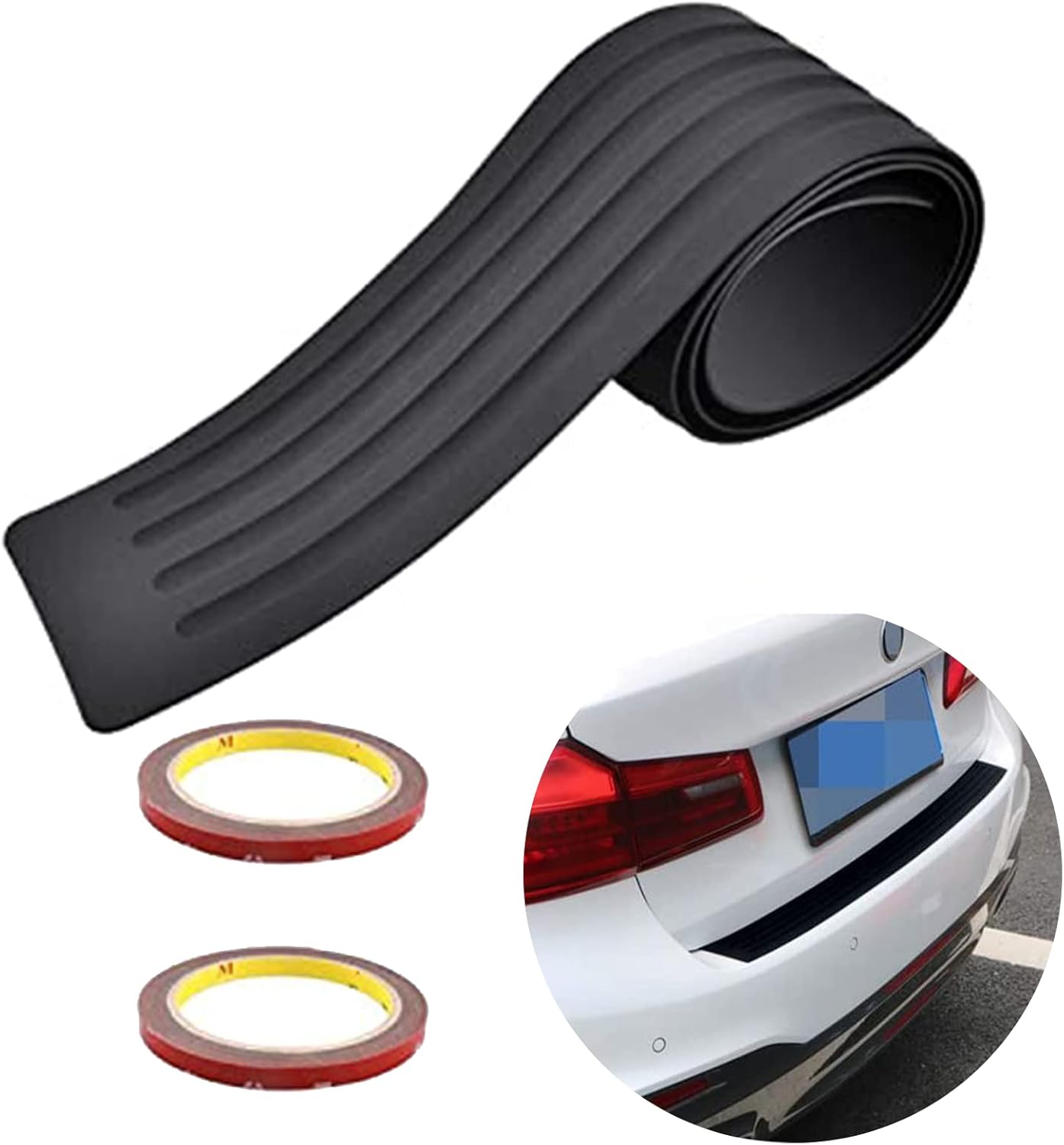 Listello Paracolpi Per Portellone Posteriore In Acciaio Inox - Protezione Antigraffio Specifica Per Chevrolet Captiva 06-15, Colore Nero Satinato