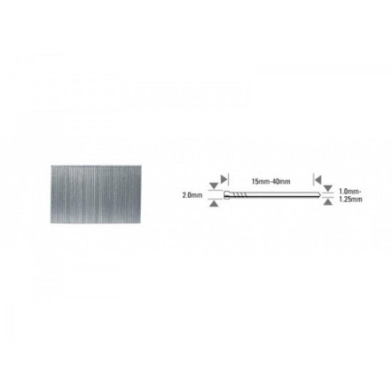 Pointe BT13 acier, tête marron - Longueur:40 mm - Boîte de 5000 - BT13-40-BRO