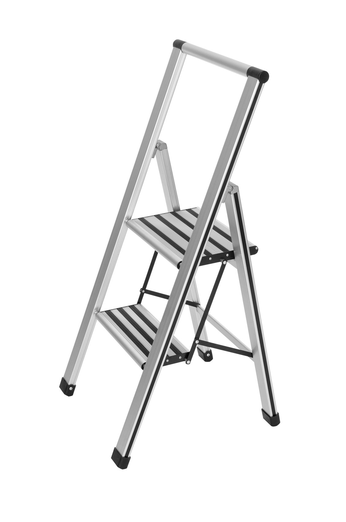 Drabina aluminiowa składana WENKO, 2-stopniowa, domowa (601011100)