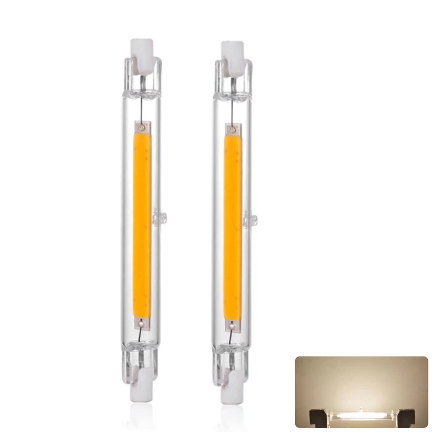 Żarówka LED R7S 118mm 30W Ściemnialna, Biała Naturalna 4000K, 3000LM, Liniowa Żarówka Zastępująca Halogen J118 300W, Oświetlenie 360 Stopni, 2 Sztuki
