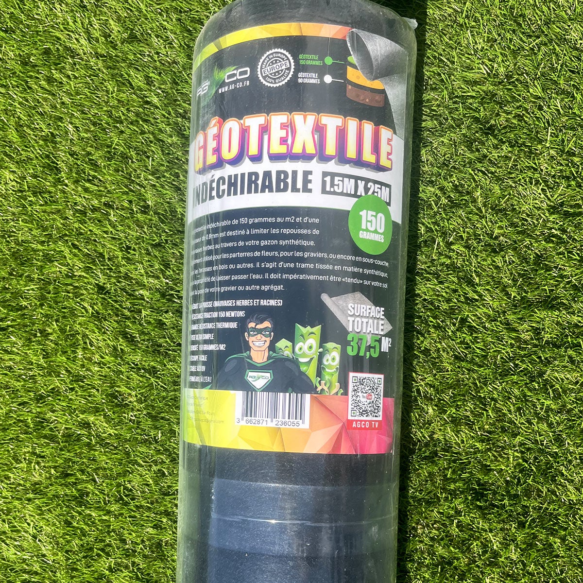 Géotextile 150 g/m² – rouleau 1,5 × 25 m, 37,5 m² – jardin et allée - 6