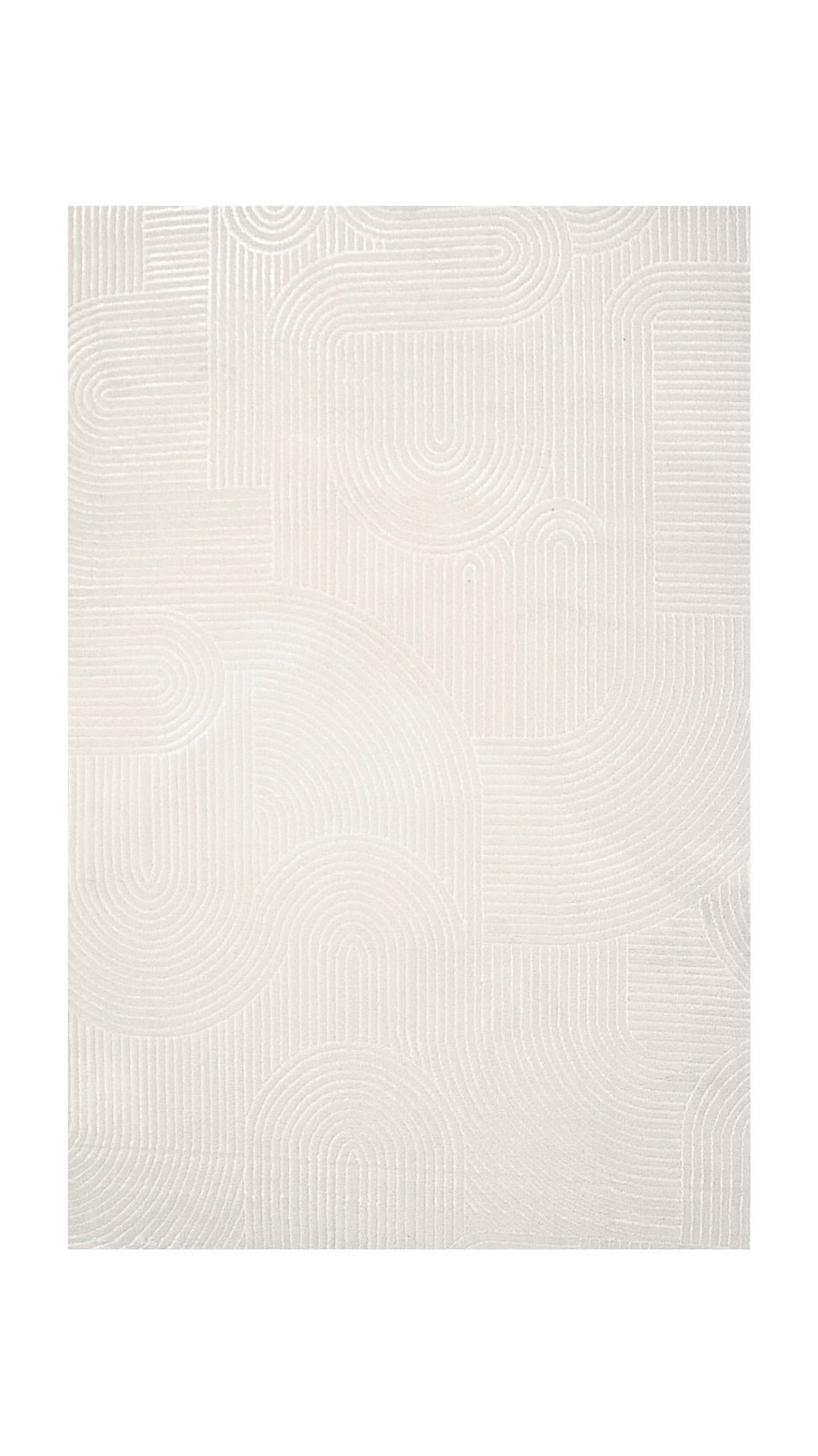 RUGURA - Tapete moderno - Sala, quarto, corredor, tapete de quarto - Estilo nórdico, moderno e contemporâneo - 200x290cm - Branco - 5