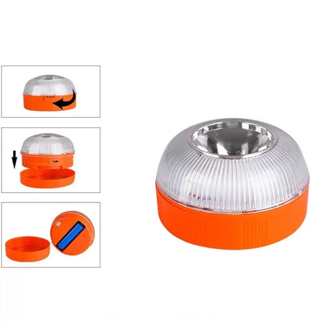 Lampe Rechargeable Approuvée par La Norme V16 pour Les Gyrophares d'urgence des Voitures À Induction Magnétique. - 5