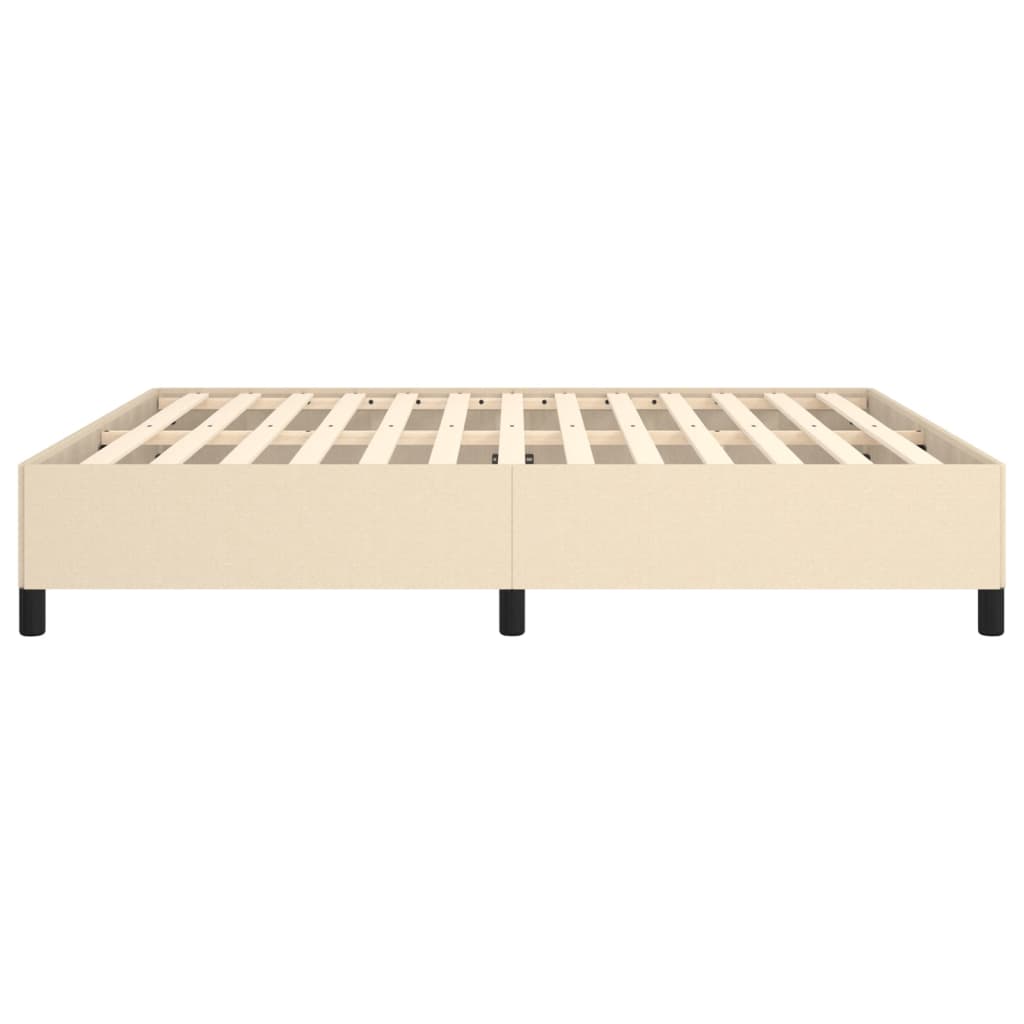 Cadre de lit sans matelas crème 180 x 200 cm en tissu - 6