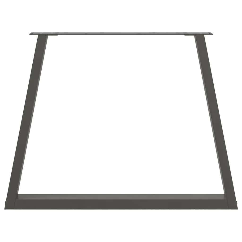 Maison Exclusive - Pieds de table à manger en forme de V, 2 pièces, anthracite, 90 x (72-73,3) cm, acier - 5